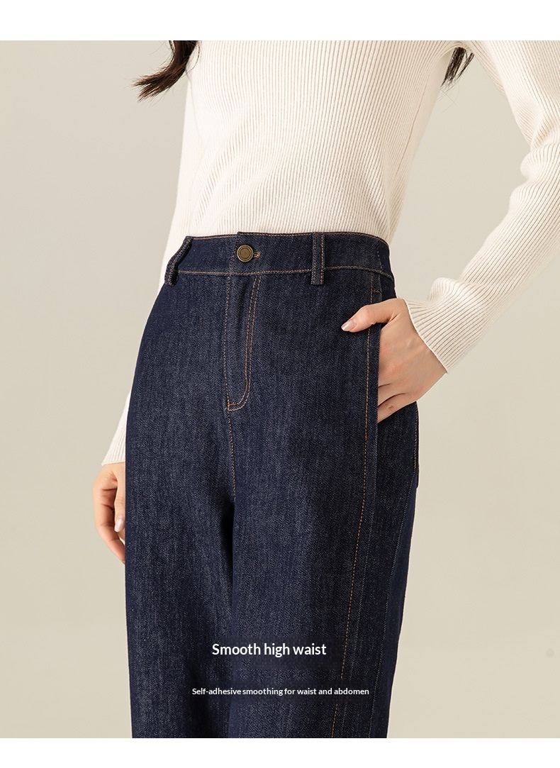 Womens Straight-Leg Denim Jeans
