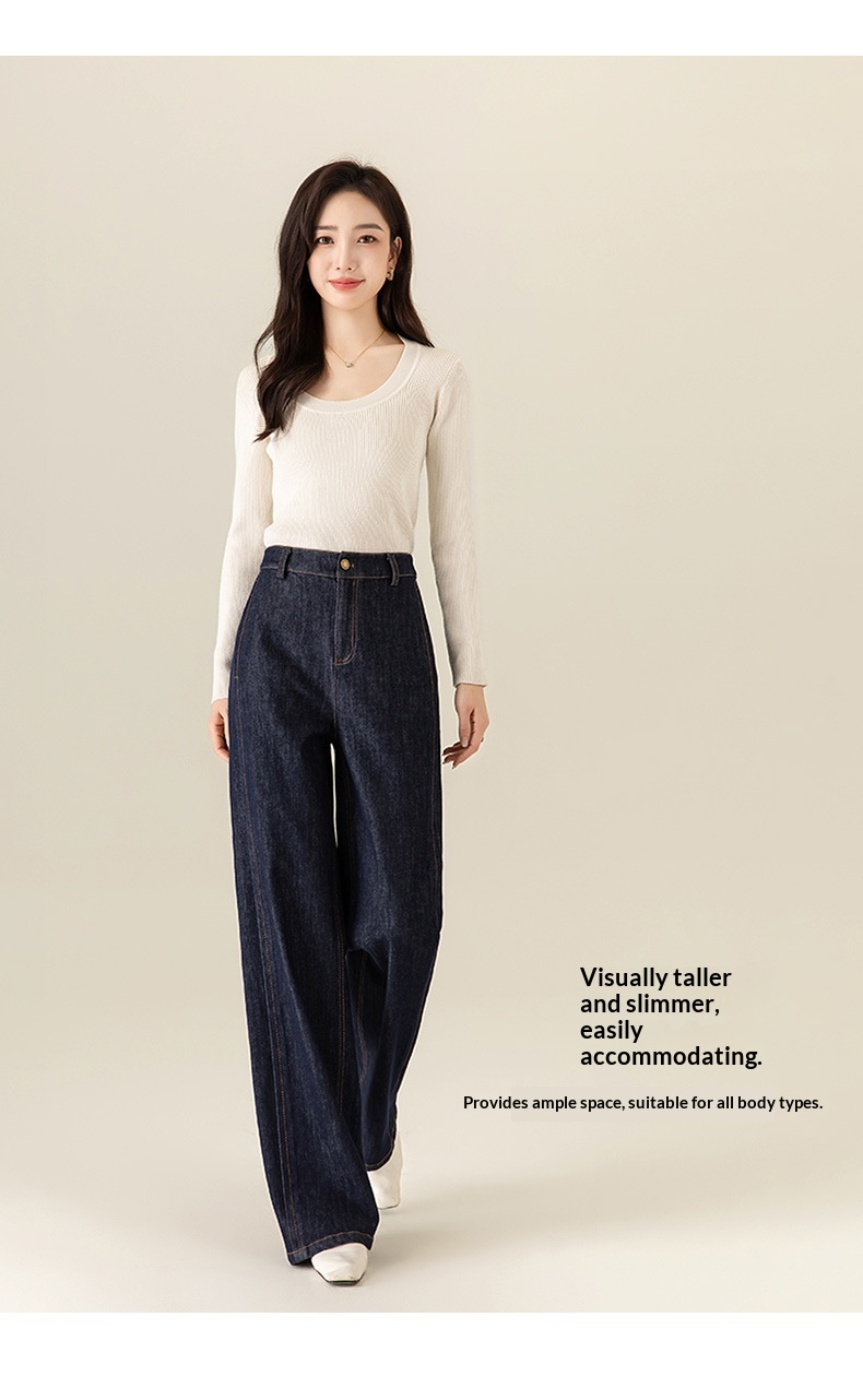 Womens Straight-Leg Denim Jeans