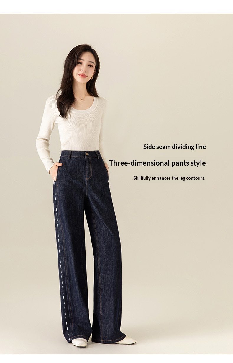 Womens Straight-Leg Denim Jeans