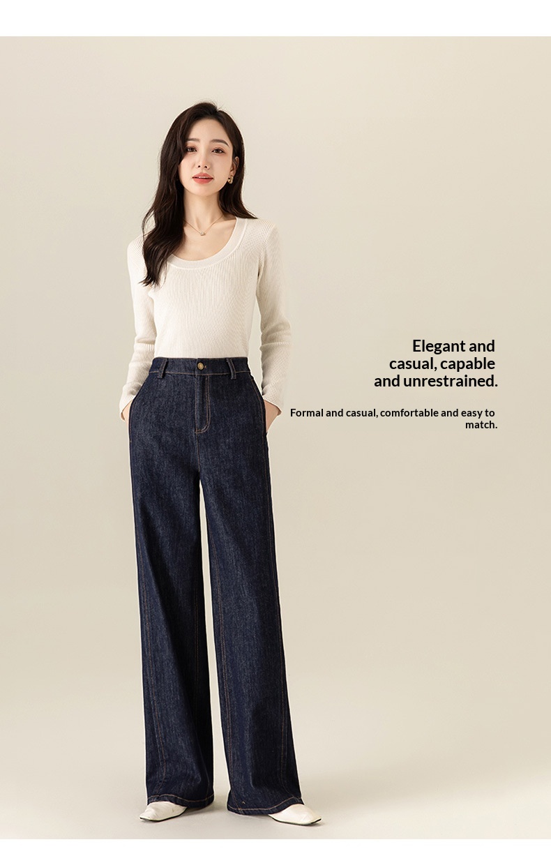 Womens Straight-Leg Denim Jeans