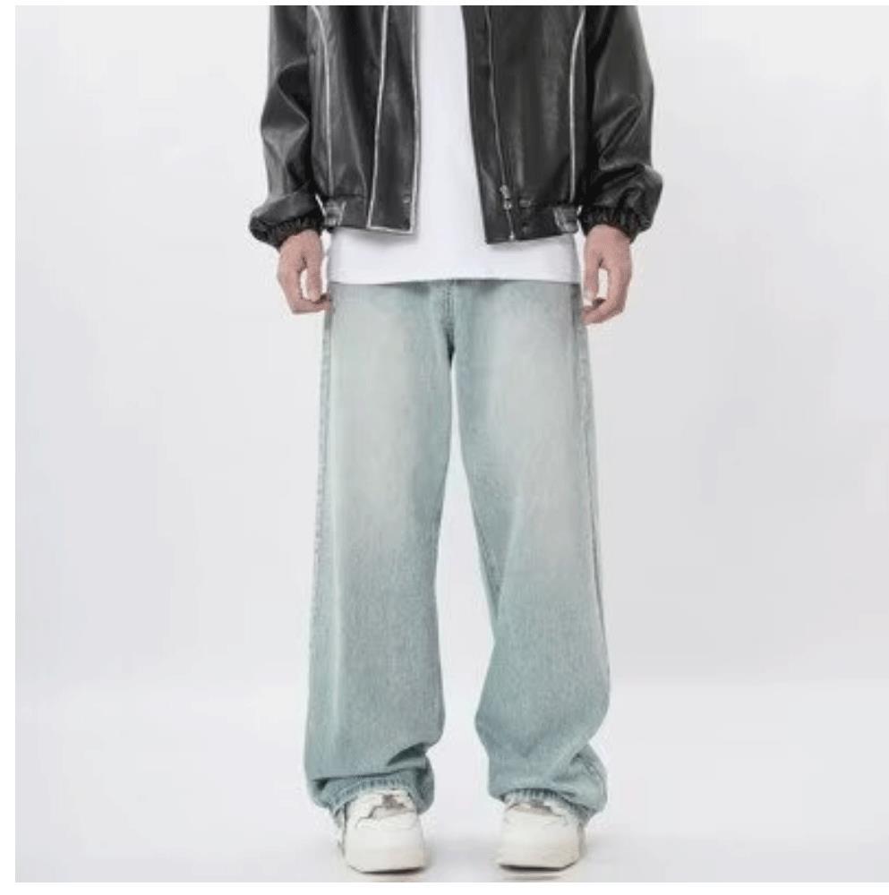 Mens Denim Trousers American Retro