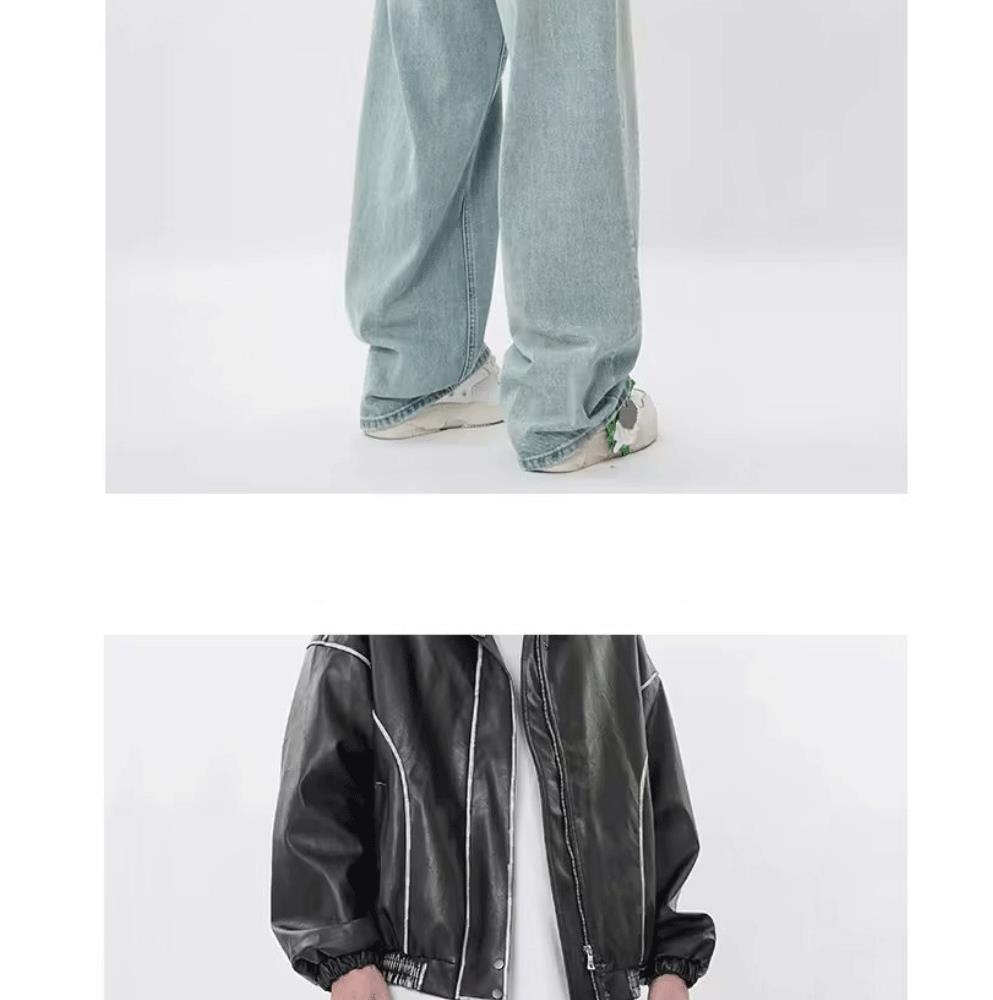 Mens Denim Trousers American Retro