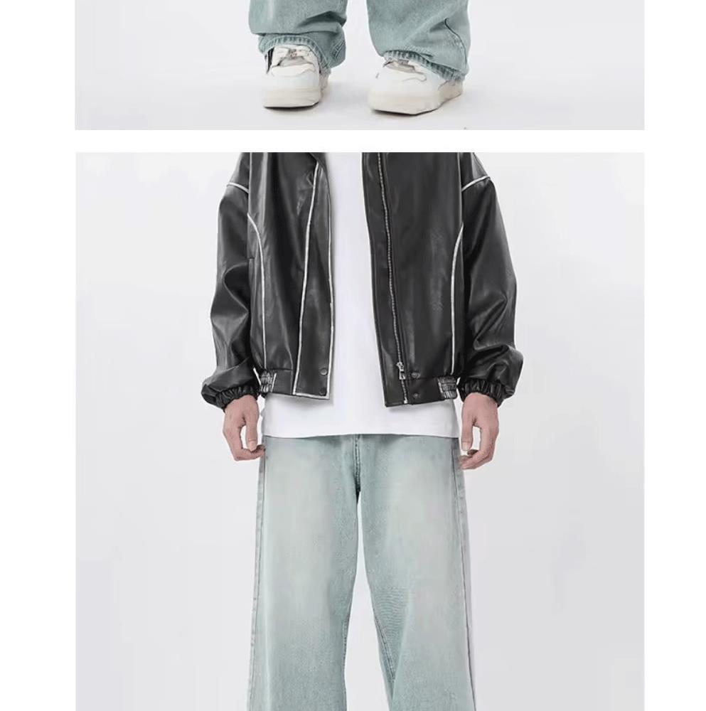 Mens Denim Trousers American Retro