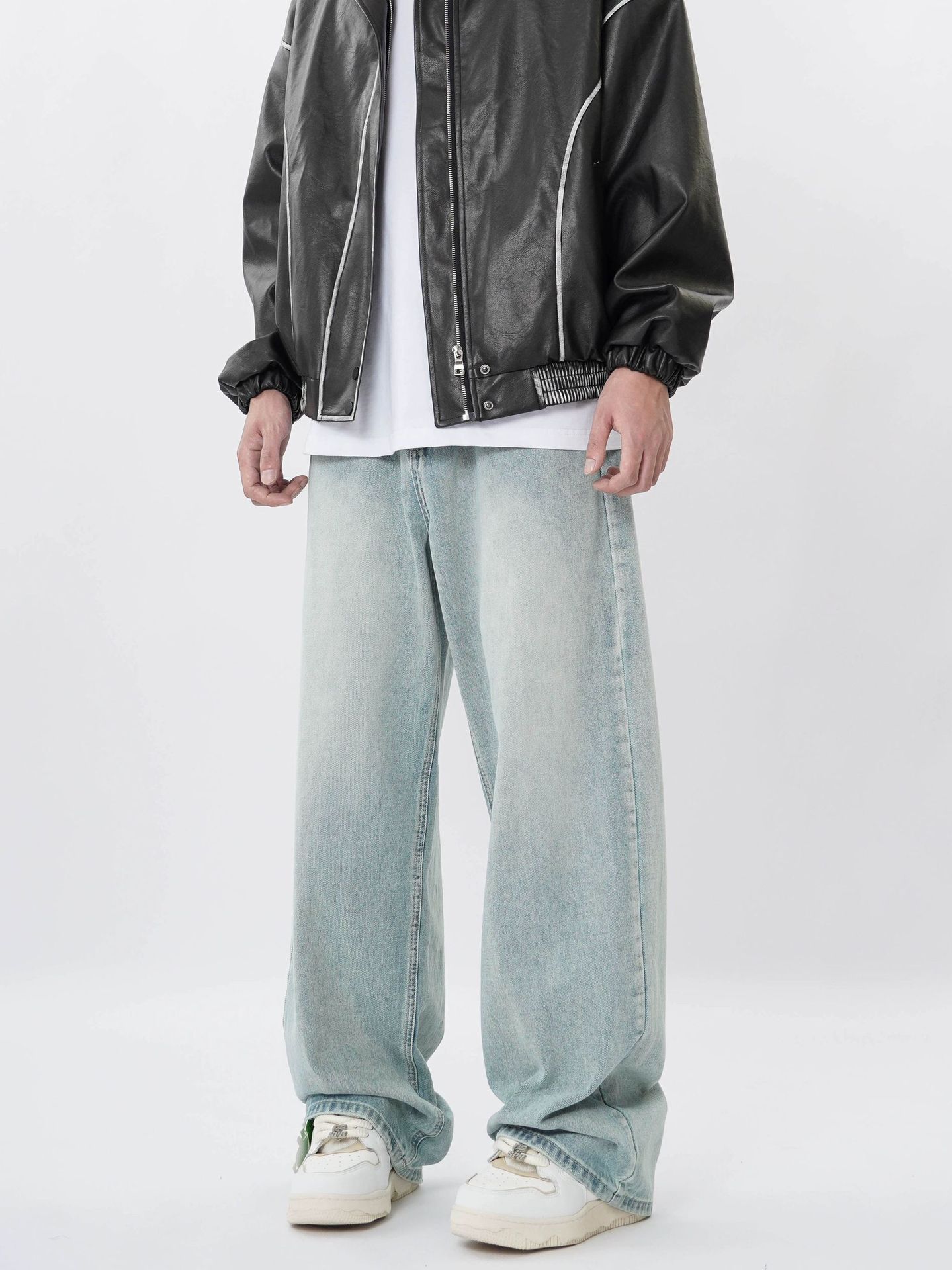 Mens Denim Trousers American Retro
