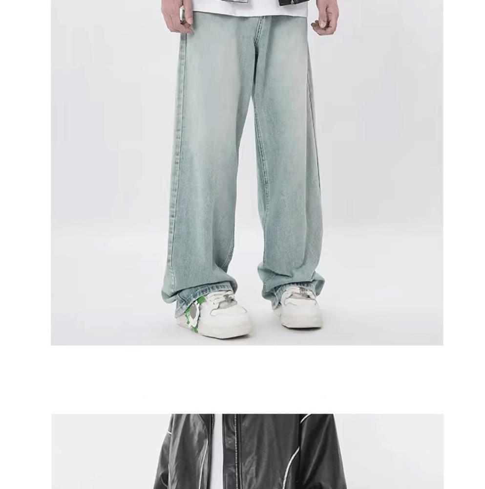 Mens Denim Trousers American Retro