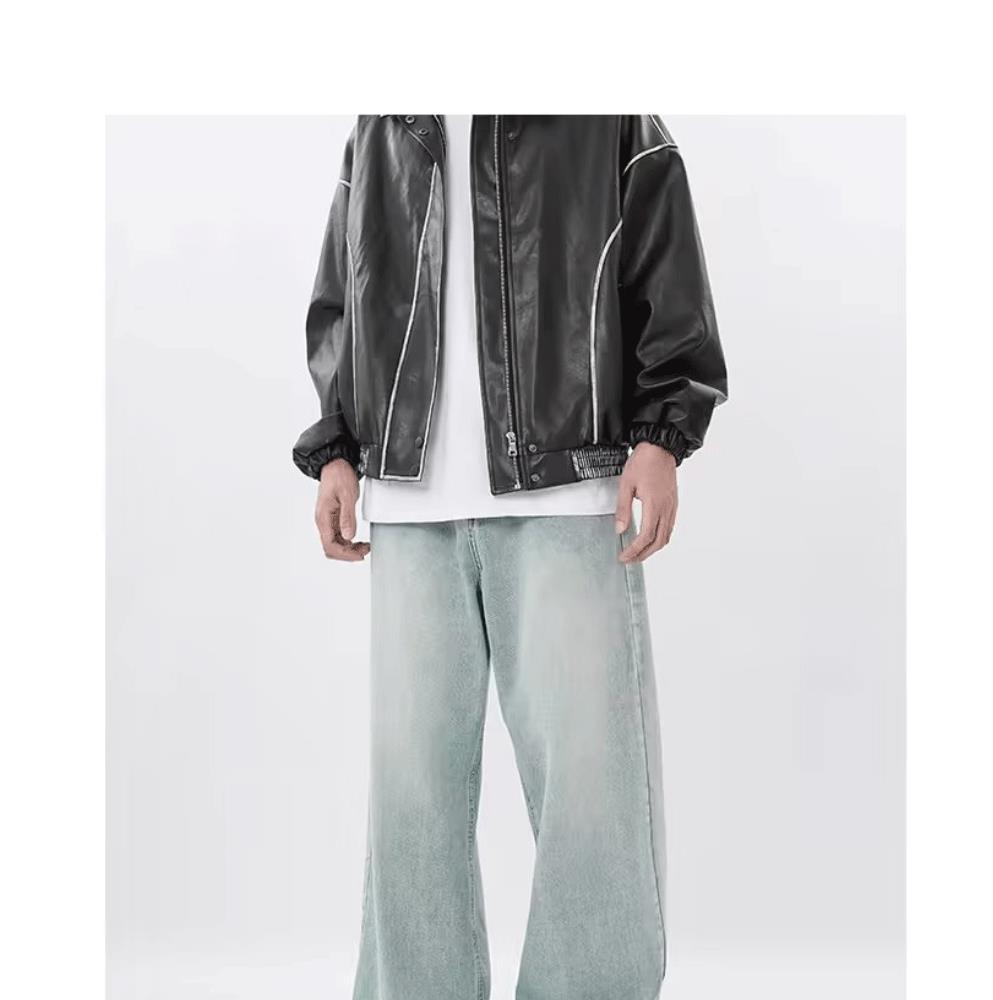 Mens Denim Trousers American Retro