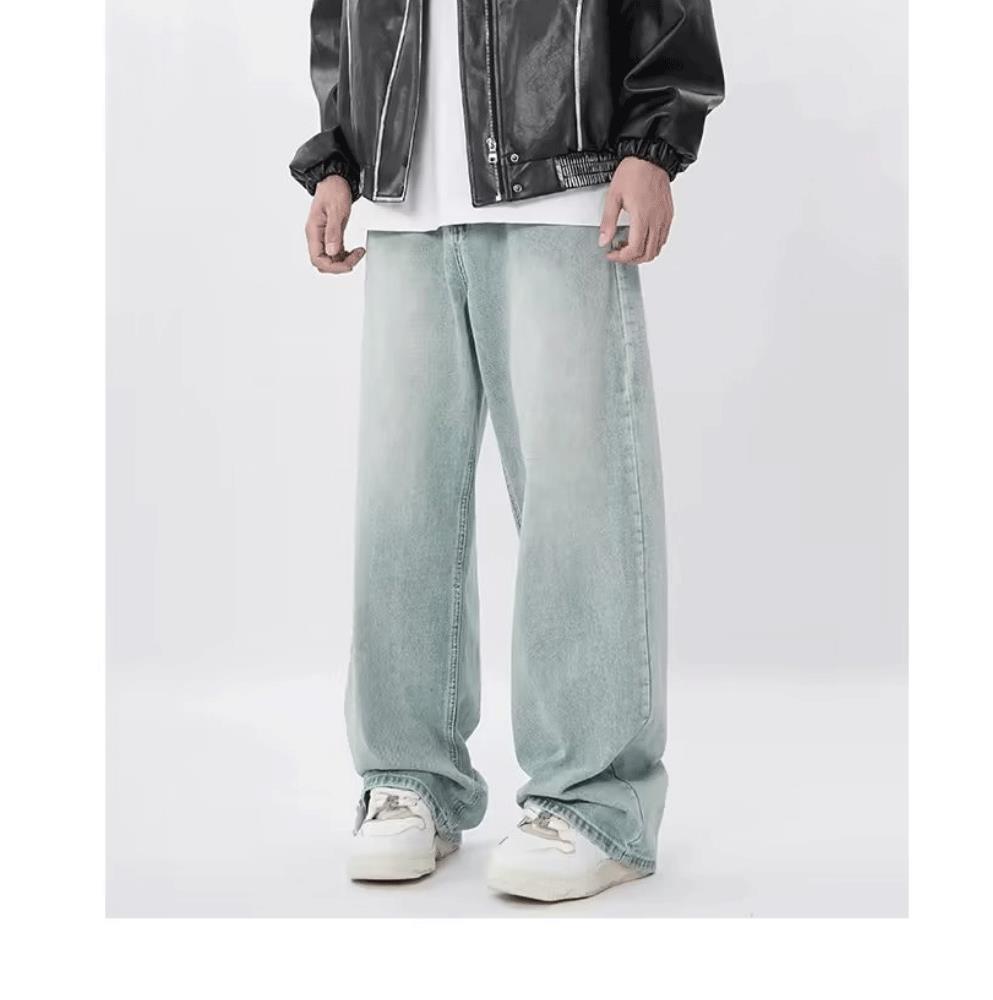 Mens Denim Trousers American Retro