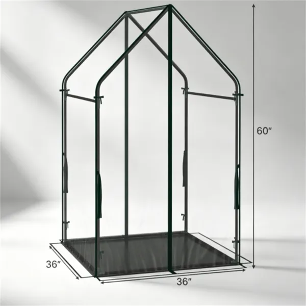 36' X 36' Portable Mini Greenhouse With PE Bottom