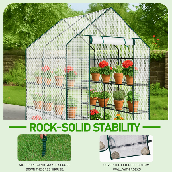 Mini Walk-in Greenhouse With PE Cover