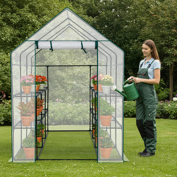 Mini Walk-in Greenhouse With PE Cover