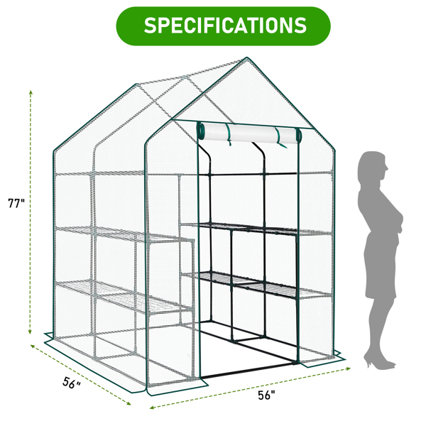 Mini Walk-in Greenhouse With PE Cover