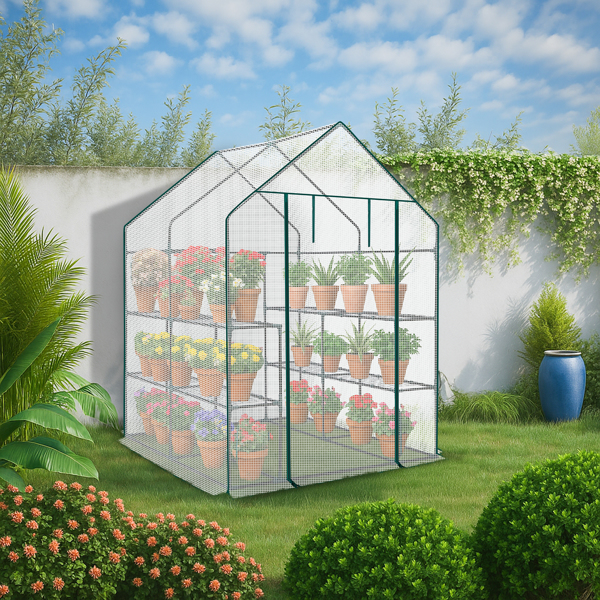 Mini Walk-in Greenhouse With PE Cover