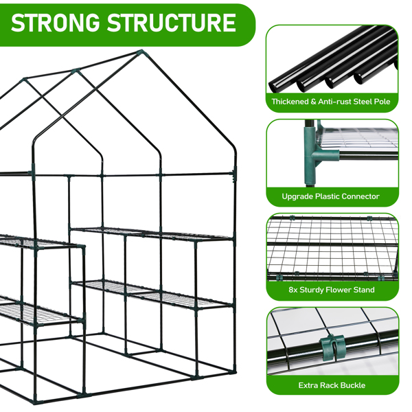 Mini Walk-in Greenhouse With PE Cover