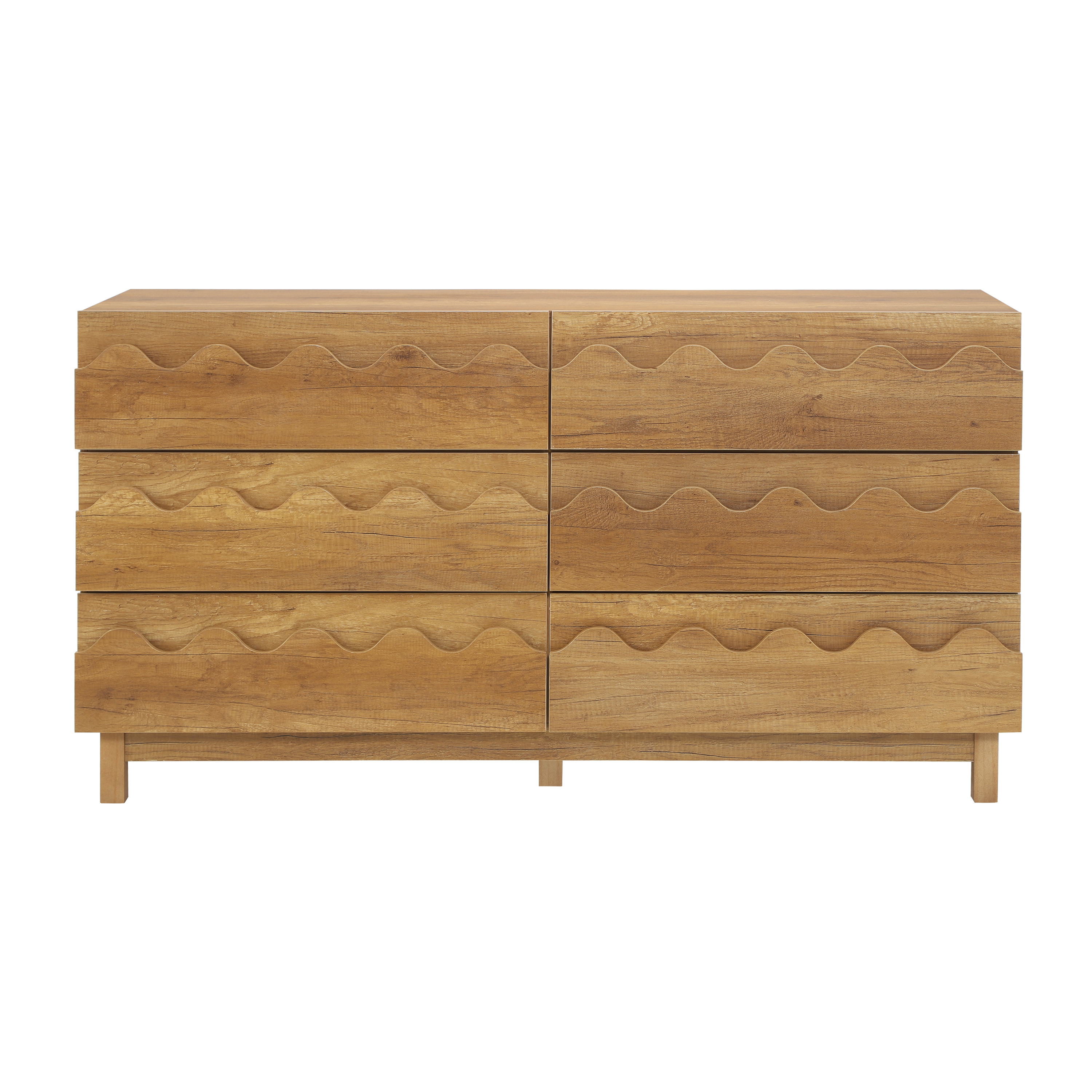 Modern Dresser Wave Front Natural Oak
