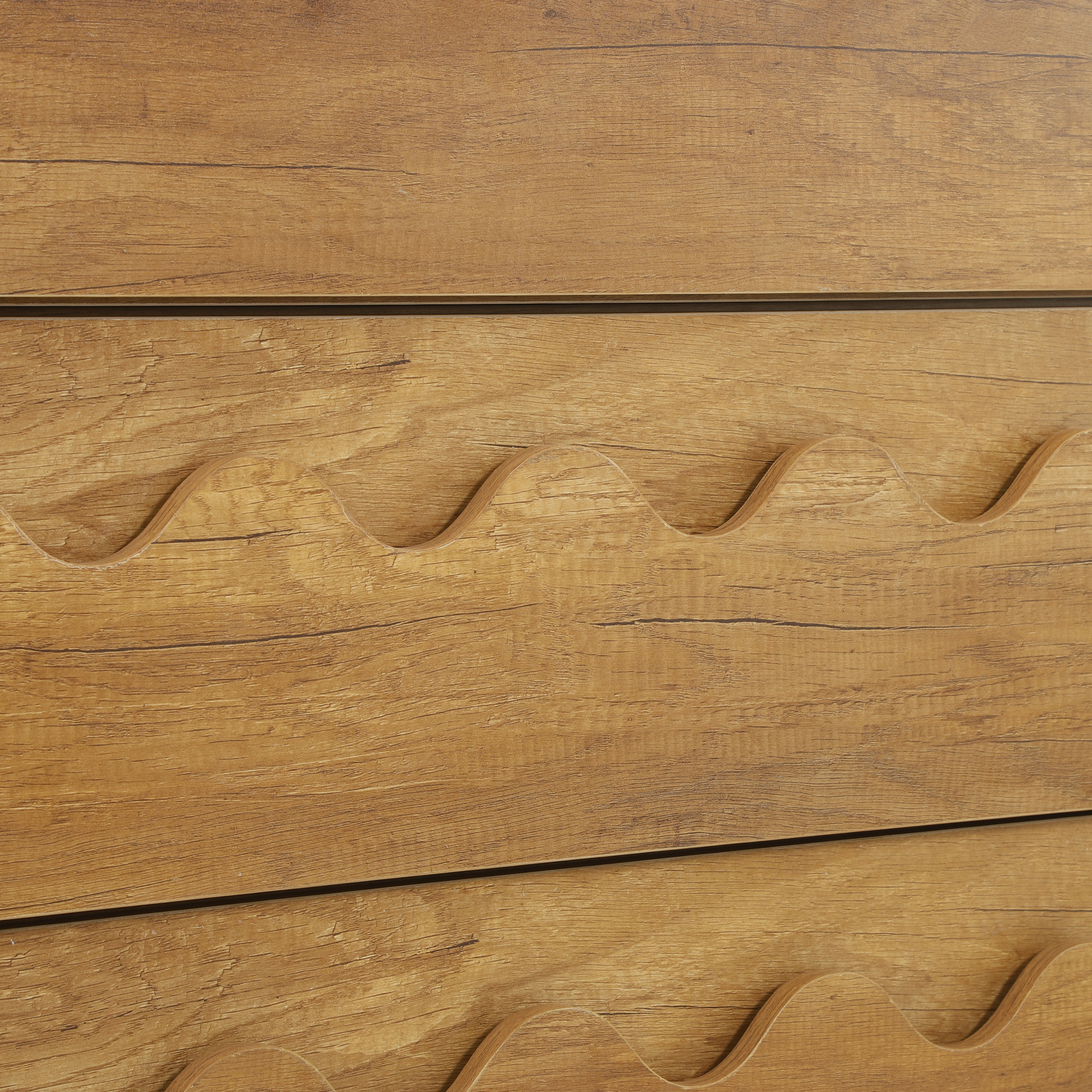 Modern Dresser Wave Front Natural Oak