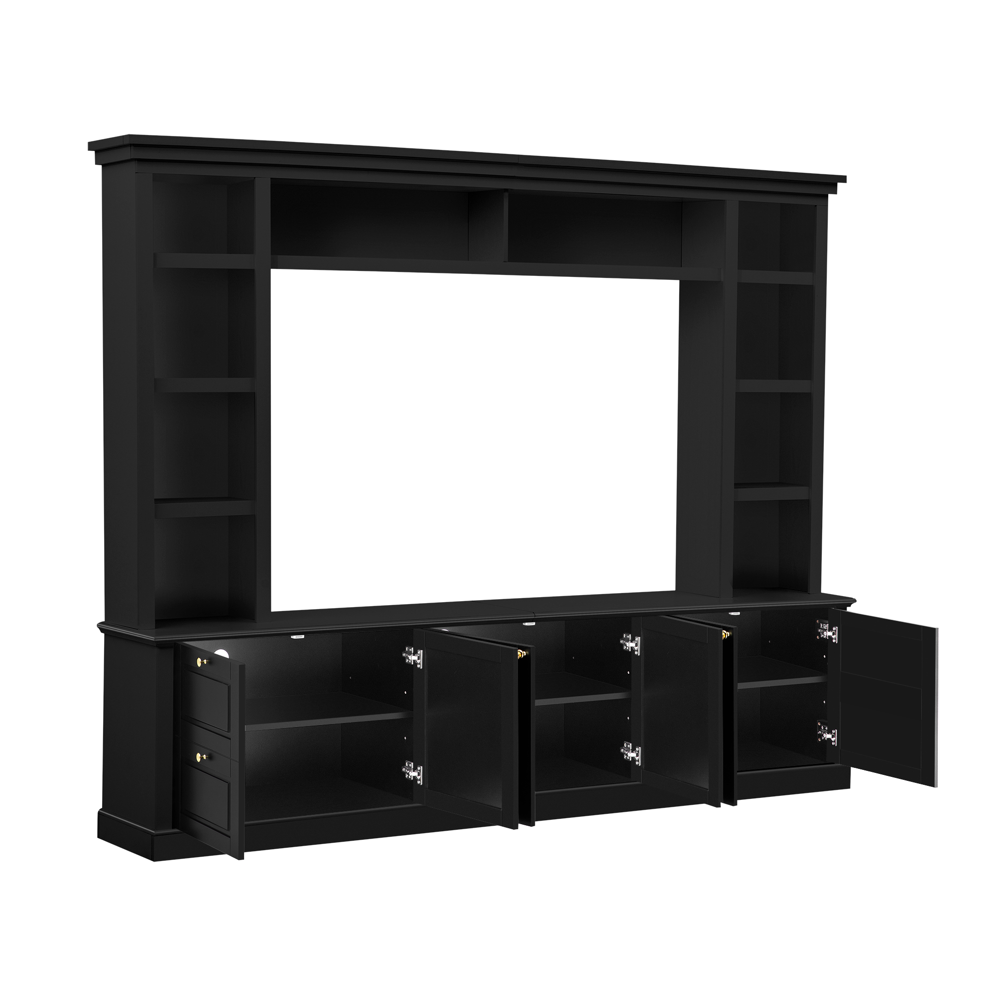 Modern TV Stand With Bookcase