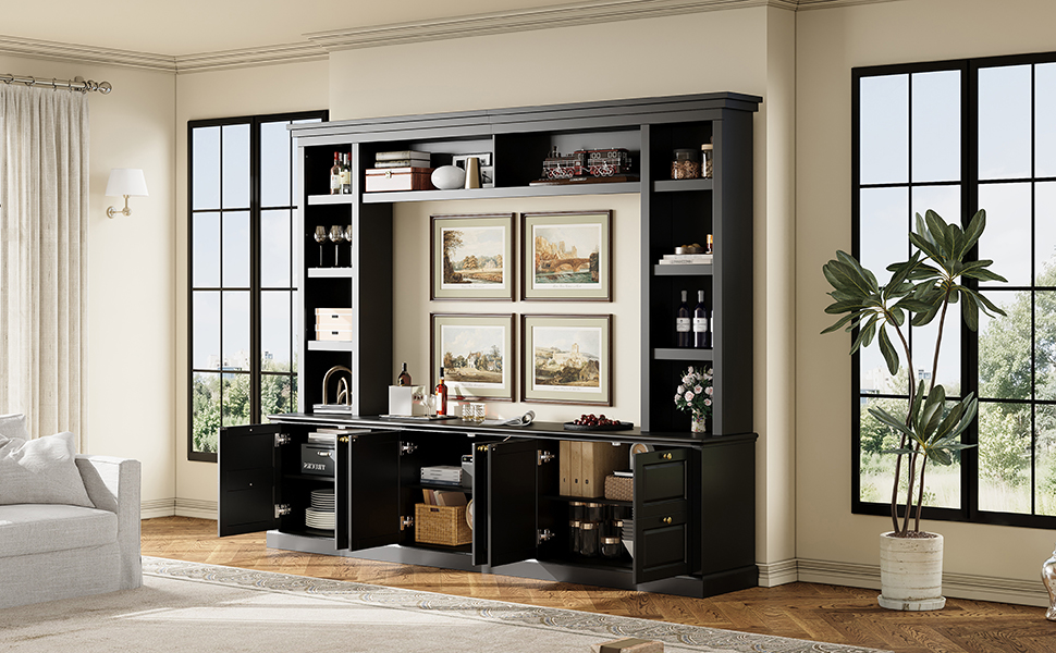 Modern TV Stand With Bookcase