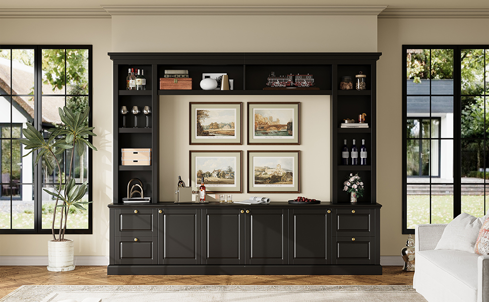 Modern TV Stand With Bookcase