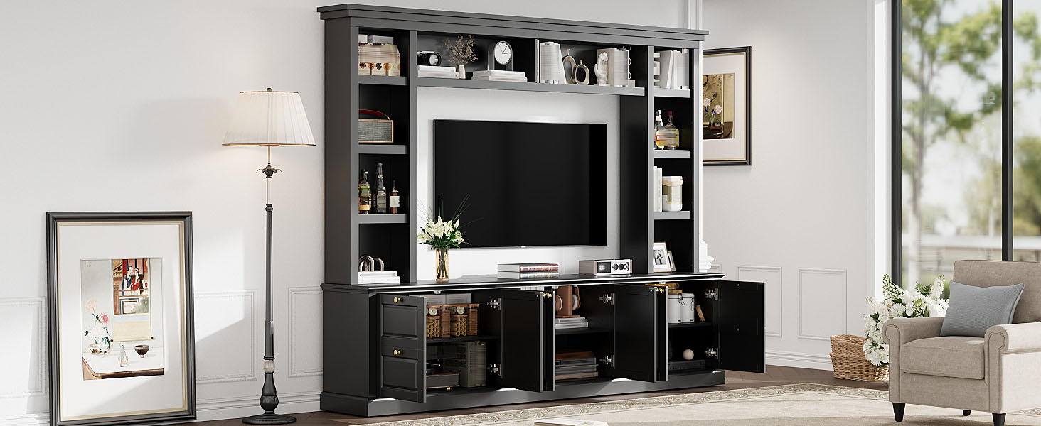 Modern TV Stand With Bookcase