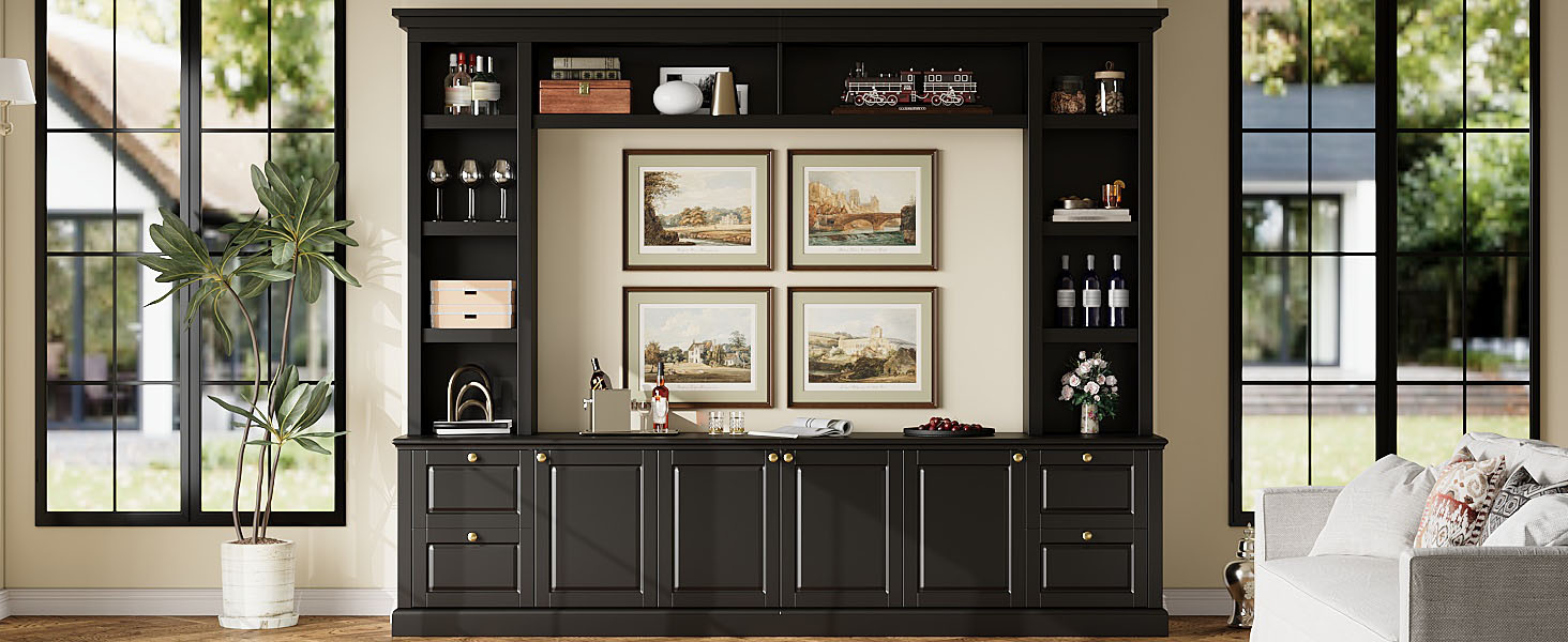 Modern TV Stand With Bookcase