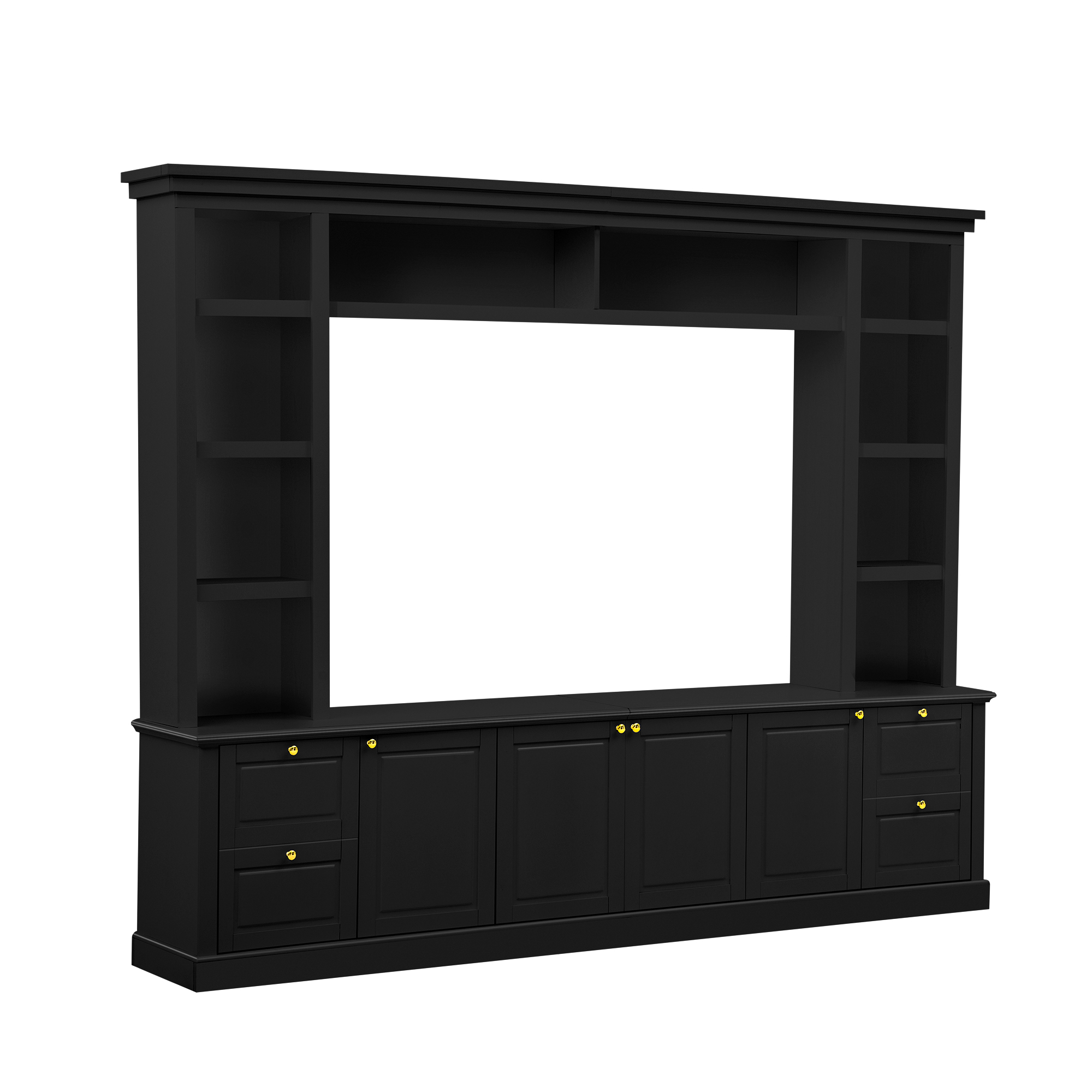 Modern TV Stand With Bookcase