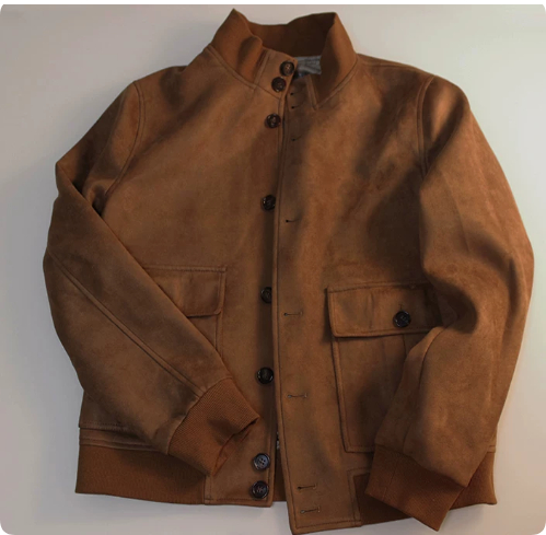 Mens Suede Coat Autumn Winter Stand-up