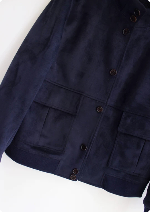 Mens Suede Coat Autumn Winter Stand-up