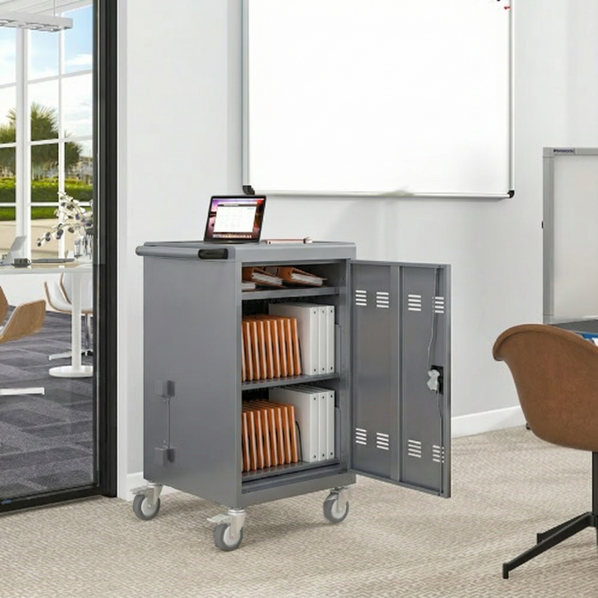 30 2Bay Mobile School Charging Cart Station