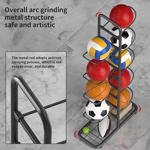Basketball Storage Rack Sport Ball Organizer