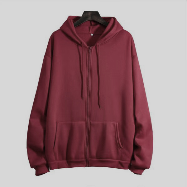 Solid-Color Hooded Fleece Top