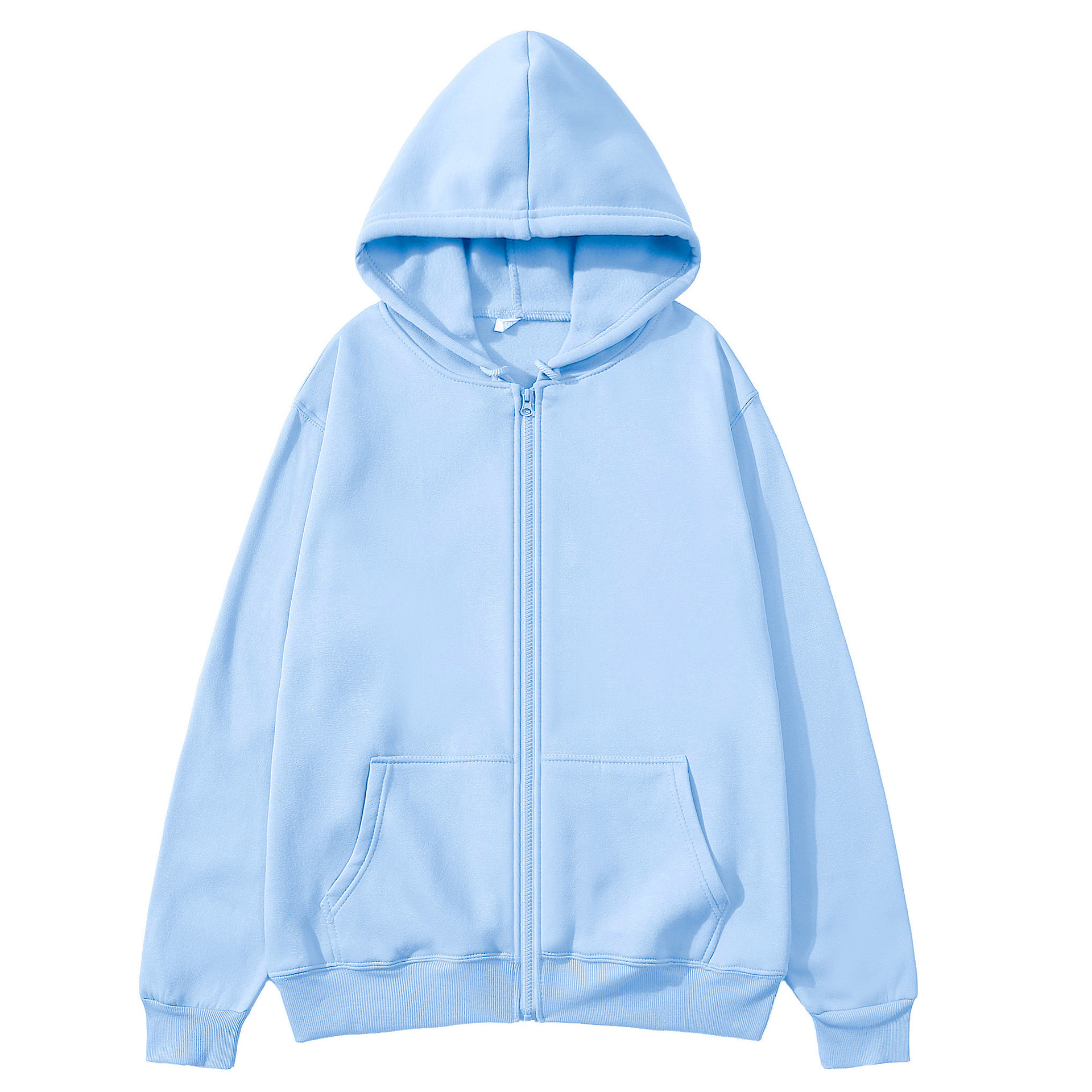 Solid-Color Hooded Fleece Top