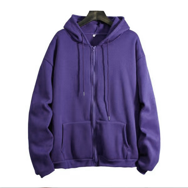 Solid-Color Hooded Fleece Top