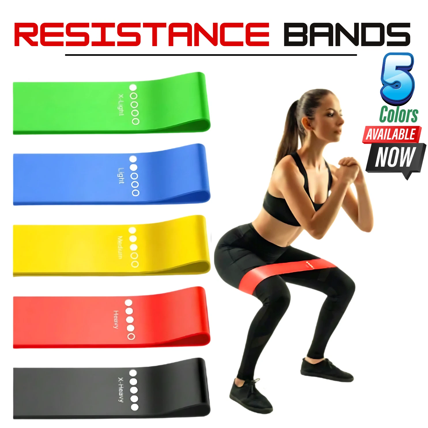 Resistance Bands, 5pcs Loop Set