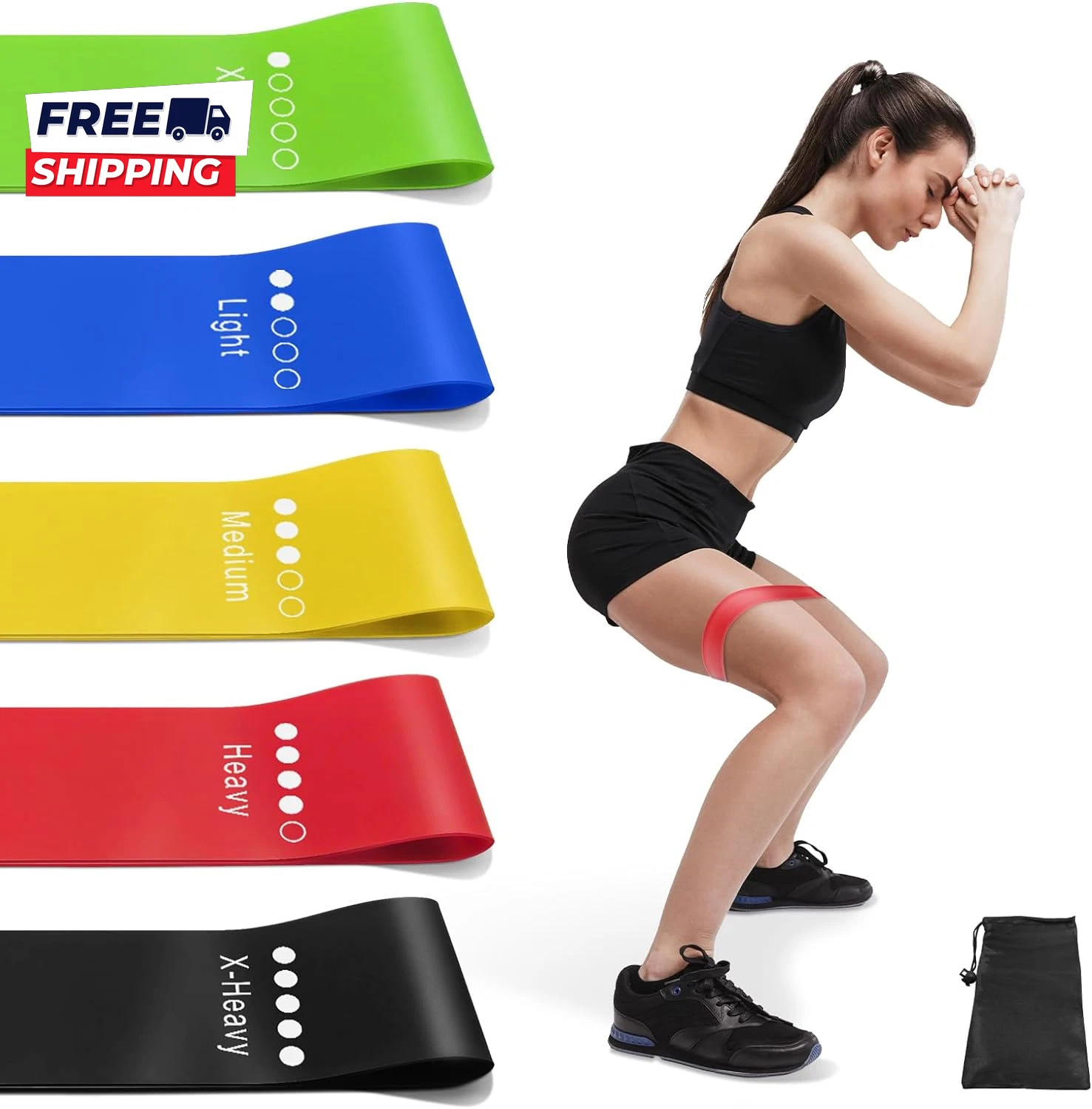 Resistance Bands, 5pcs Loop Set