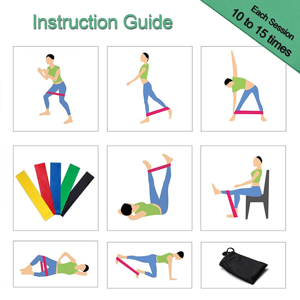Resistance Bands, 5pcs Loop Set
