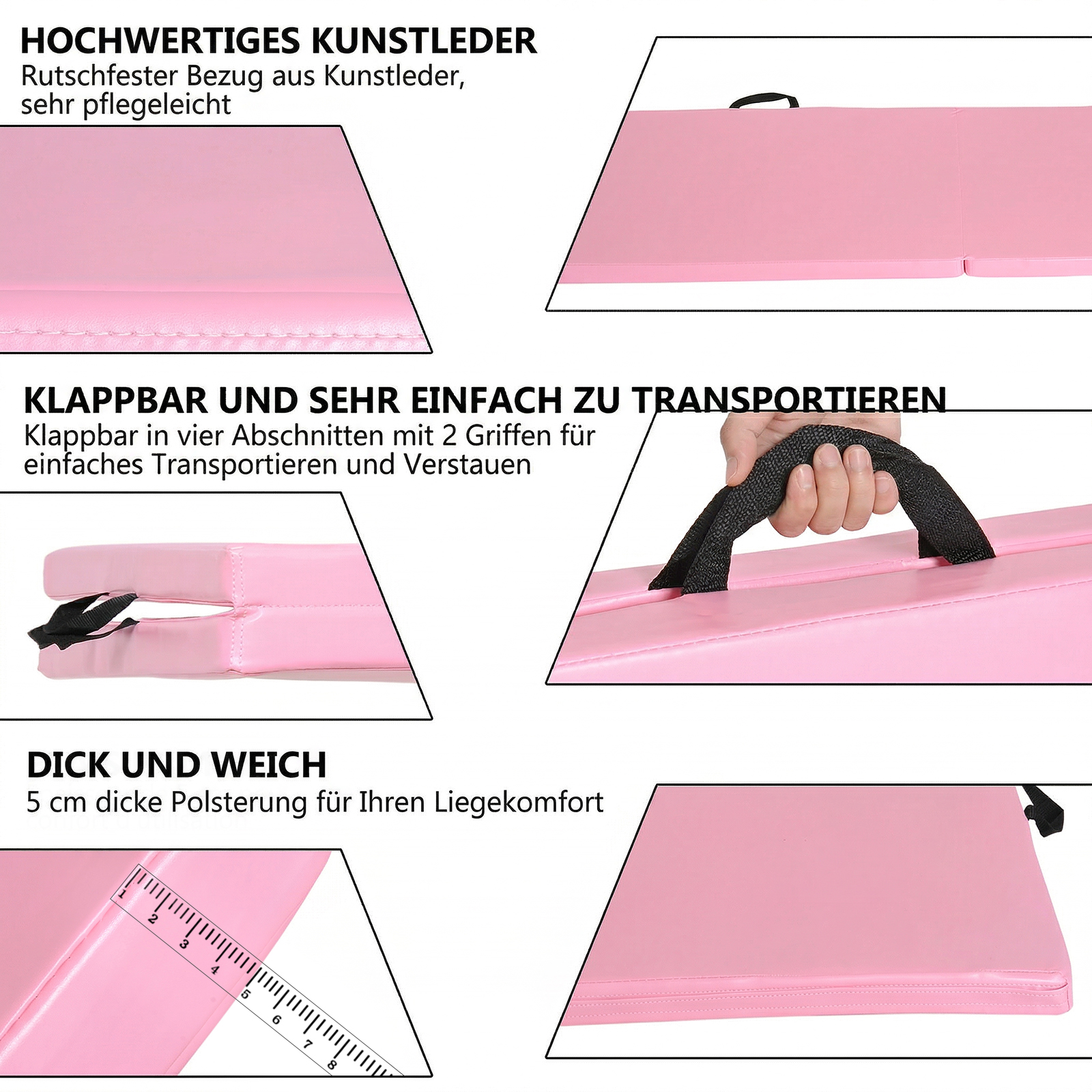 Faltbare Fitnessmatte Yoga