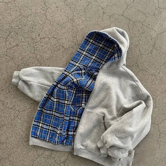 Gray Zip-Up Hoodie