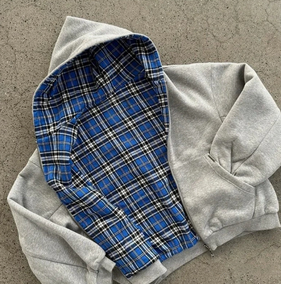 Gray Zip-Up Hoodie