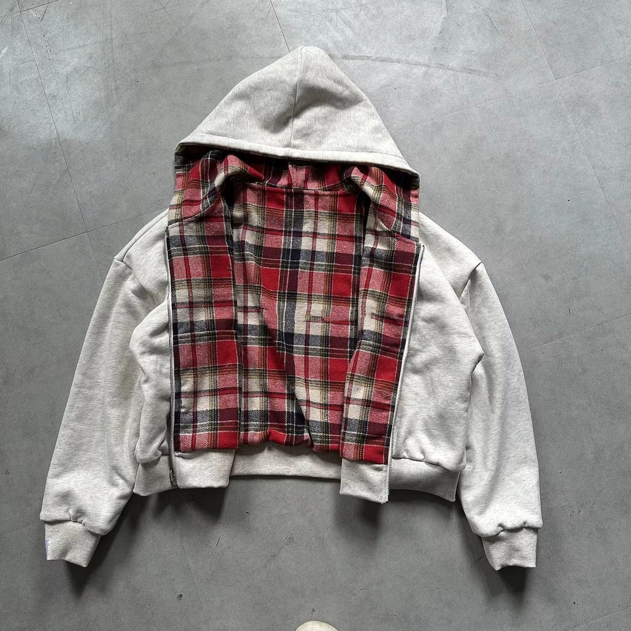 Gray Zip-Up Hoodie