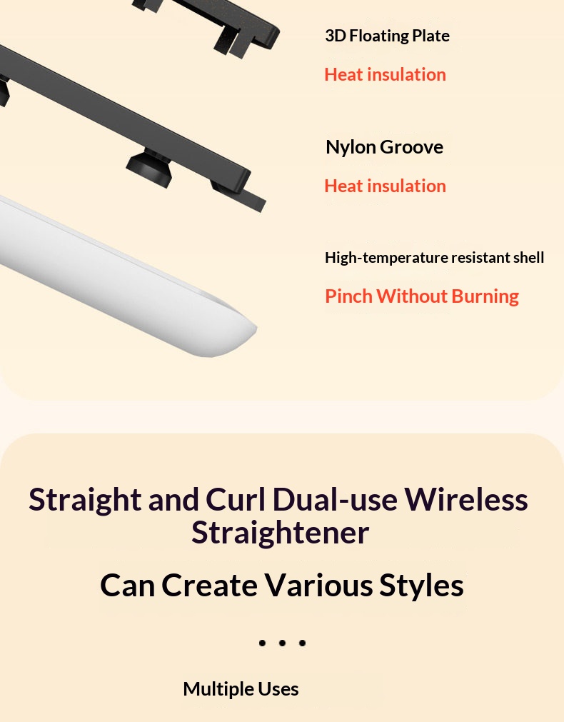 Portable Wireless Hair Straightener