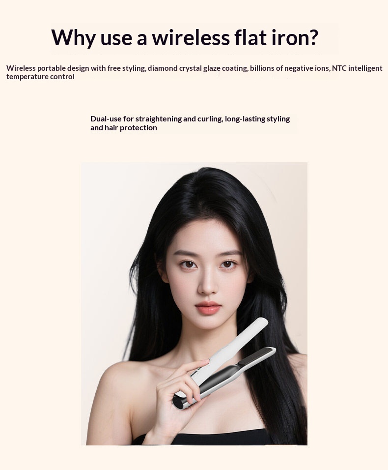 Portable Wireless Hair Straightener