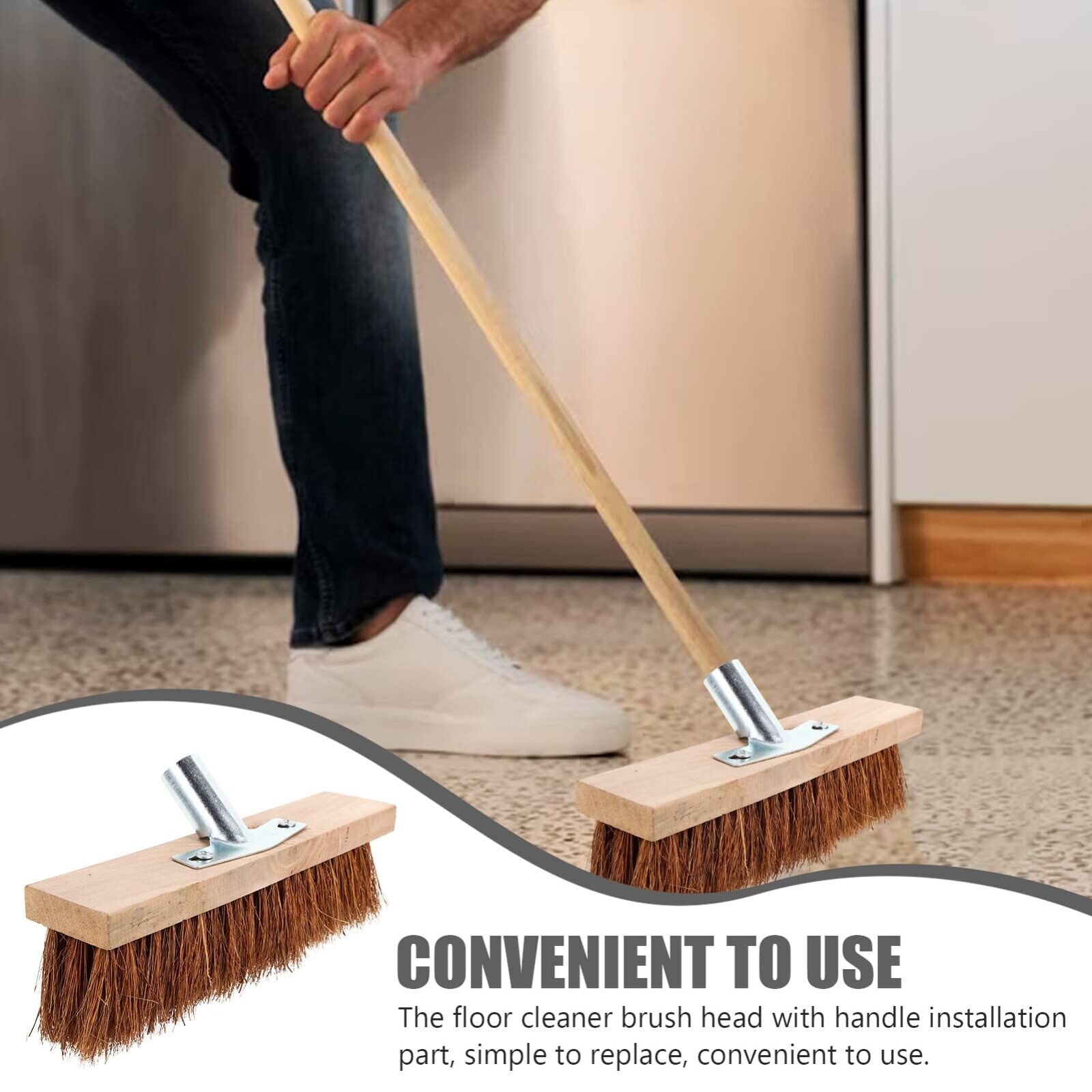 Garden Broom With Rigid Wire Handle