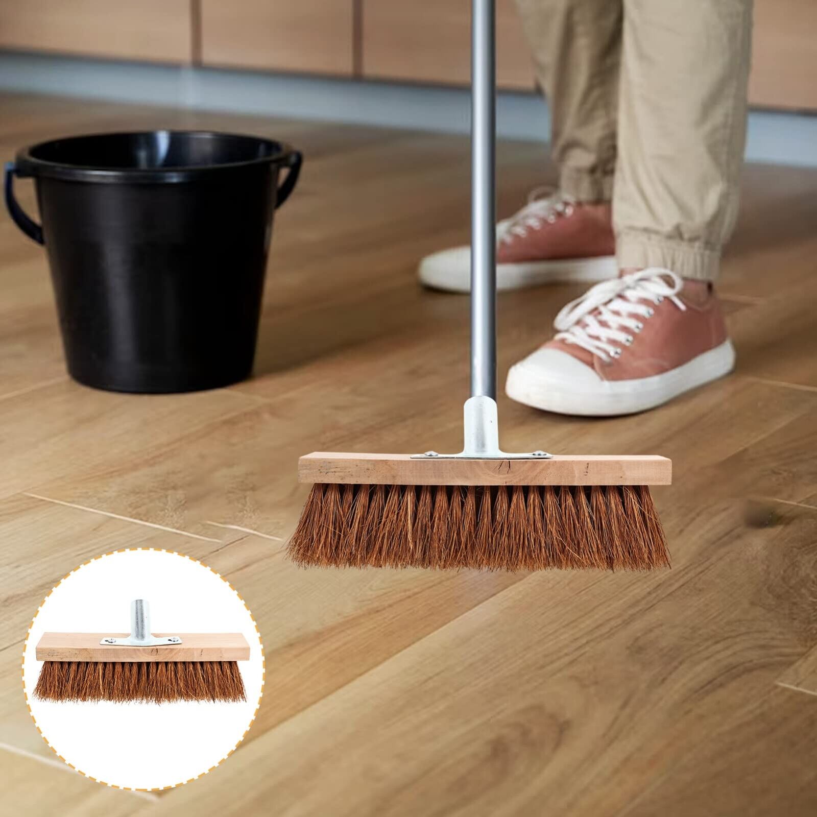 Garden Broom With Rigid Wire Handle