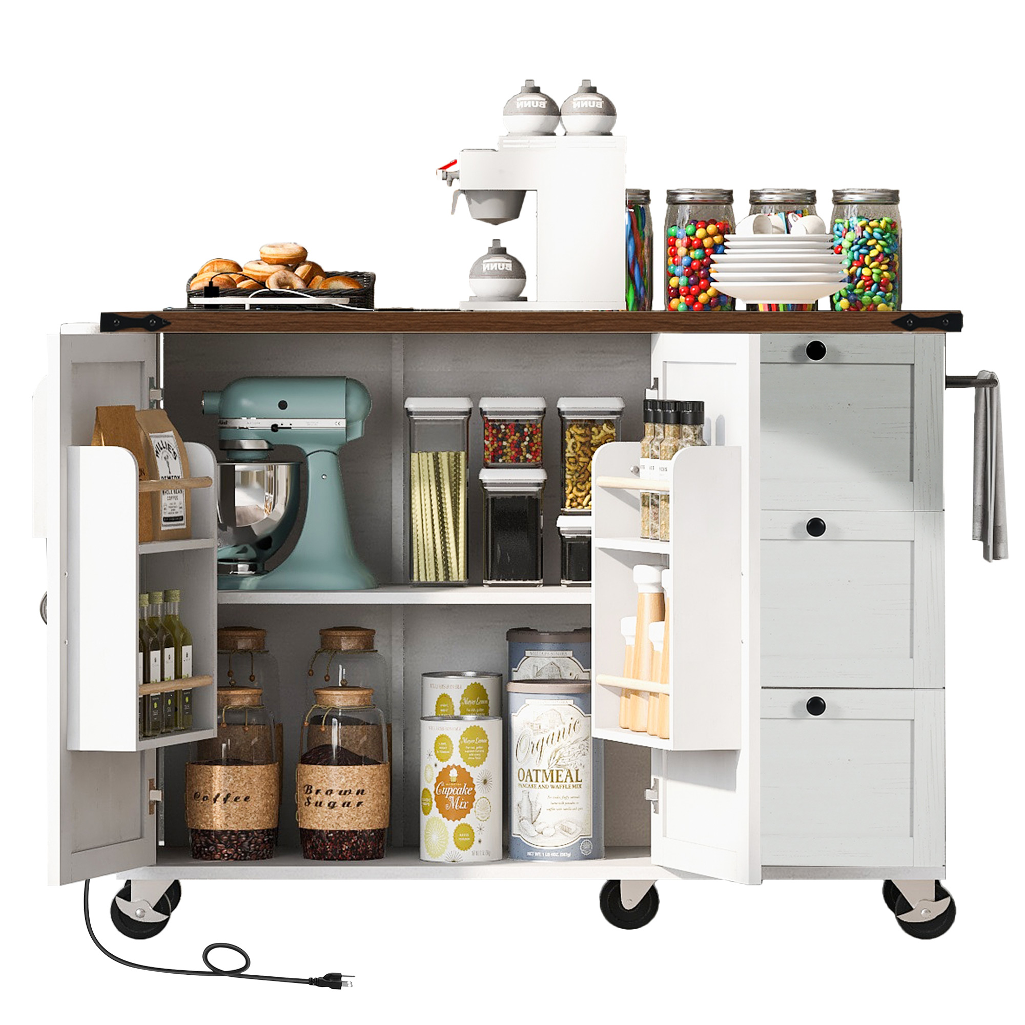 Farmhouse Kitchen Island White