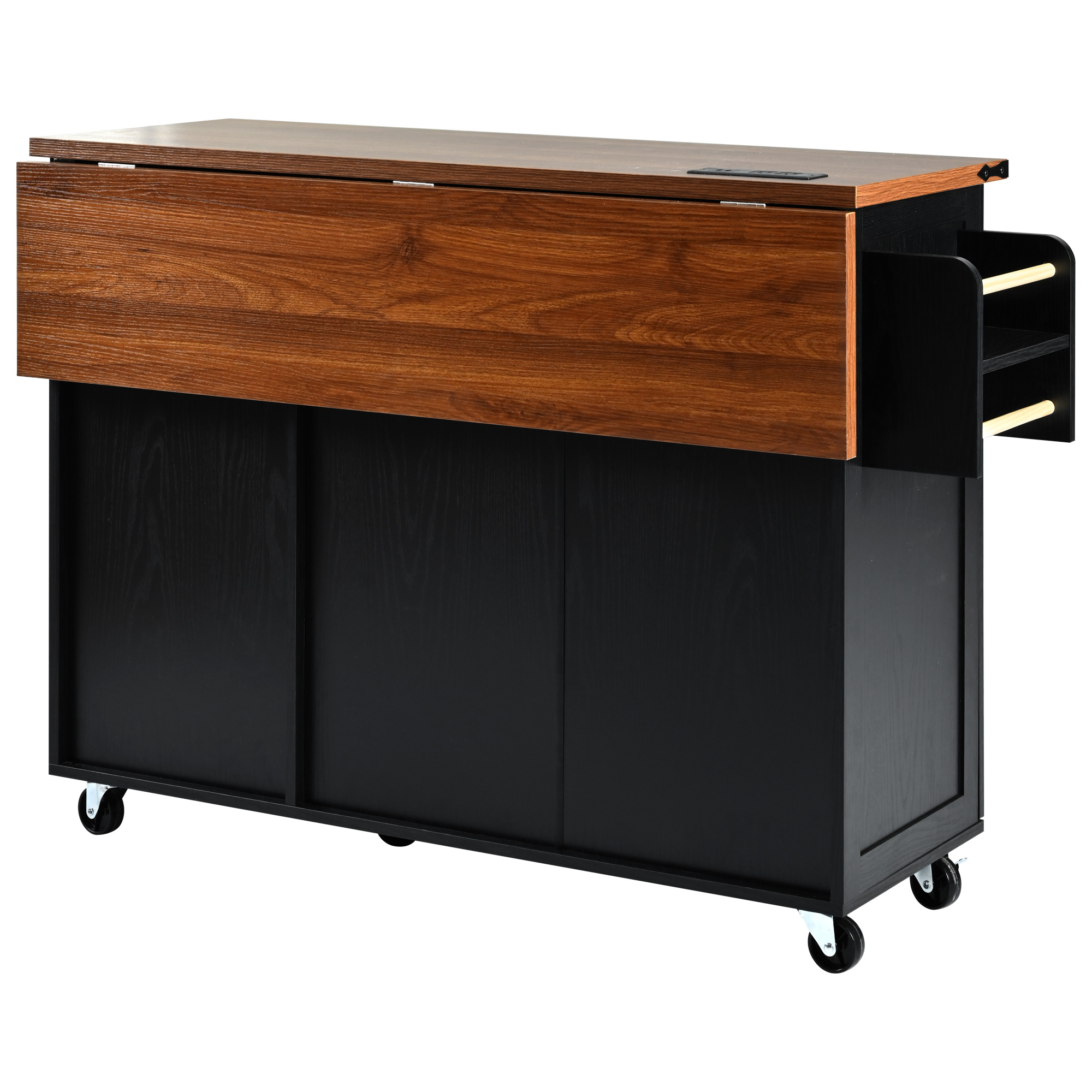 Farmhouse Kitchen Island Black