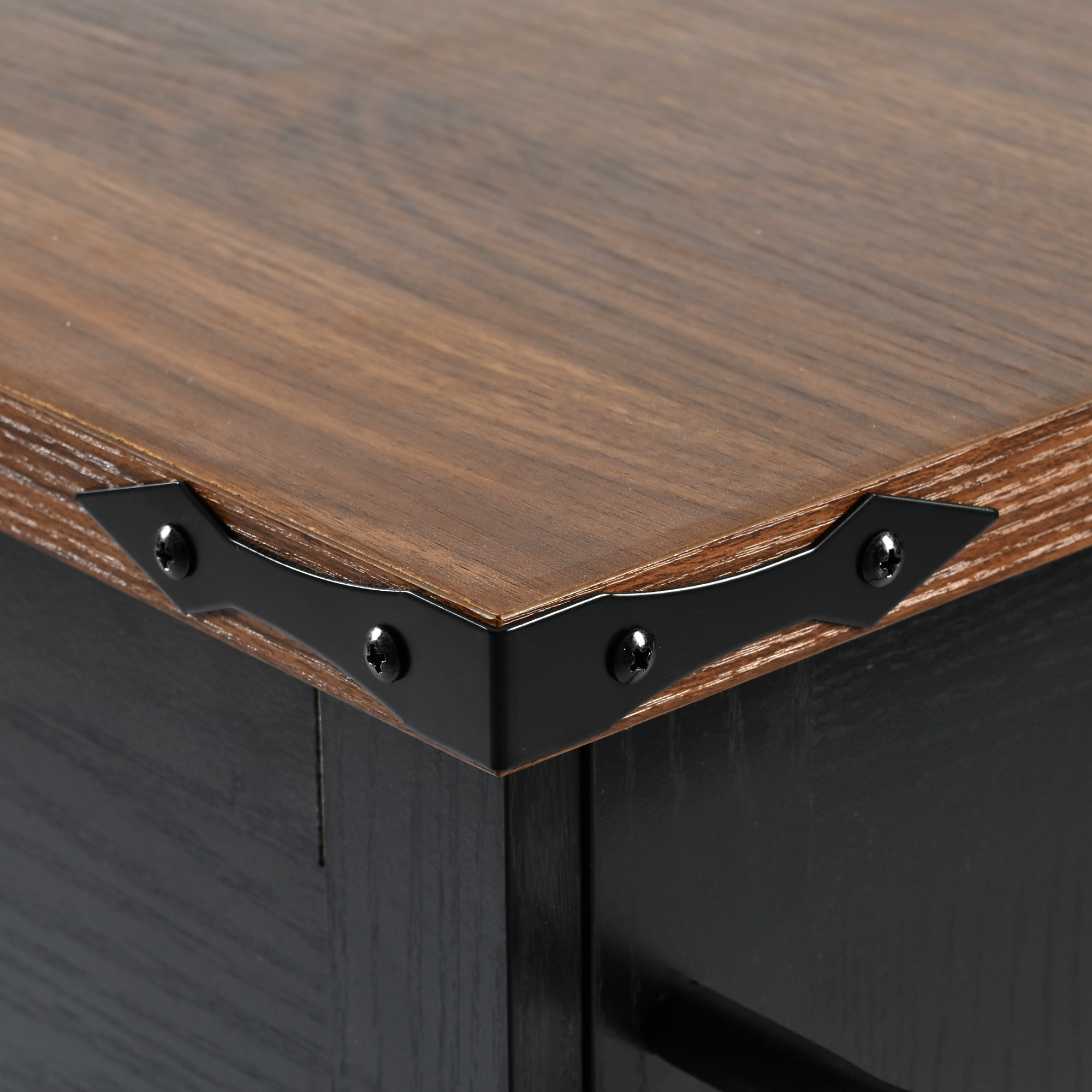 Farmhouse Kitchen Island Black