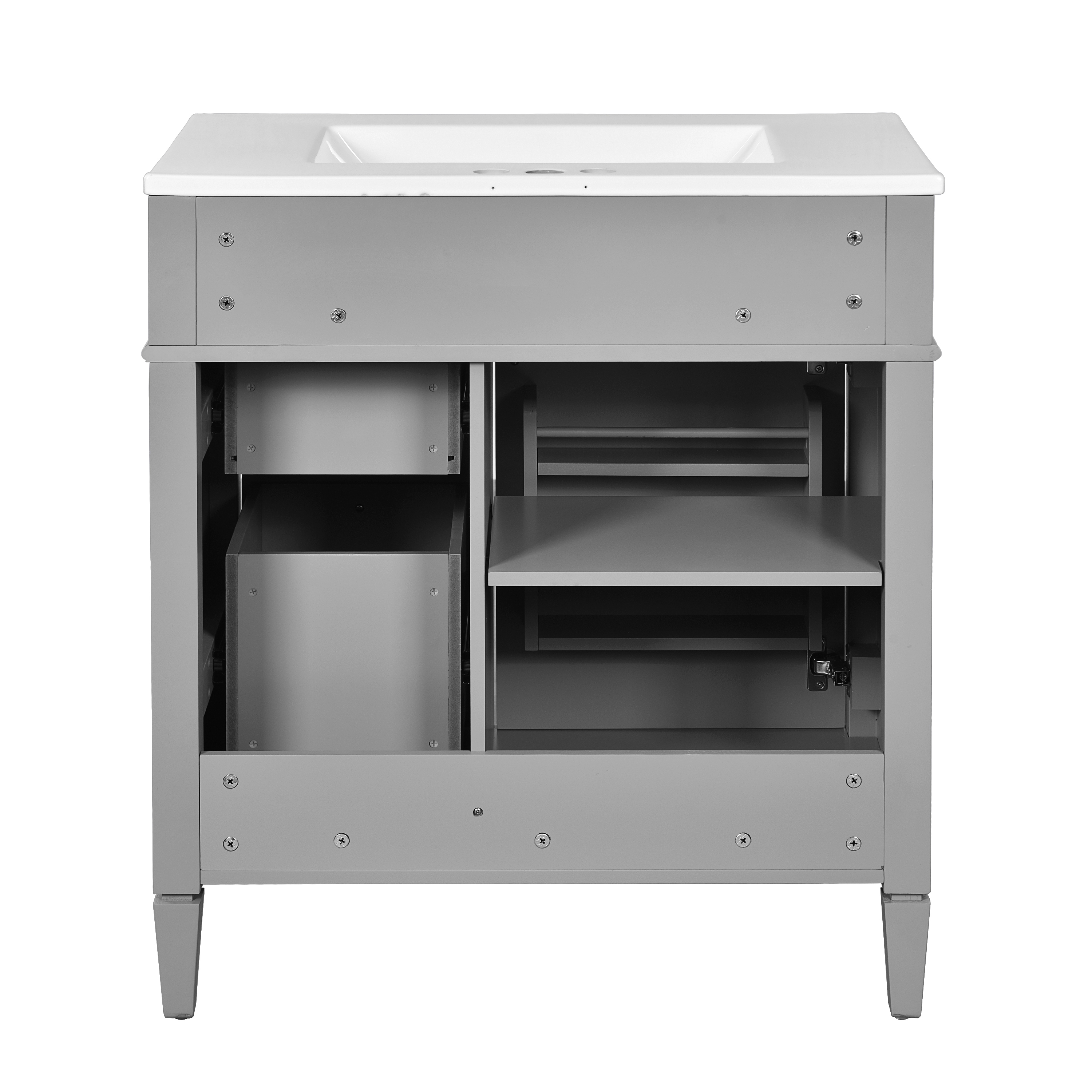 30 Bathroom Vanity with Top Sink and Drawers