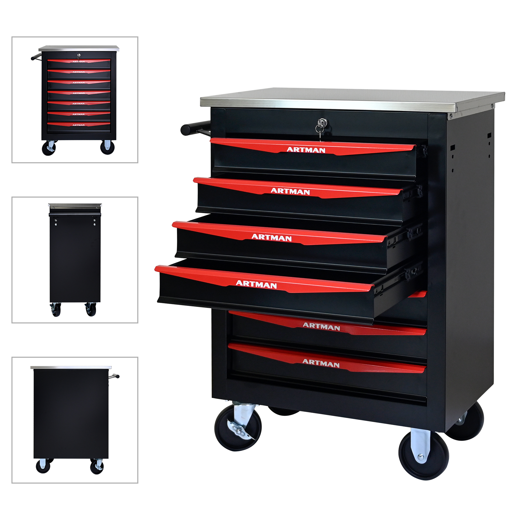 Multifunctional Tool Cart With Wheels
