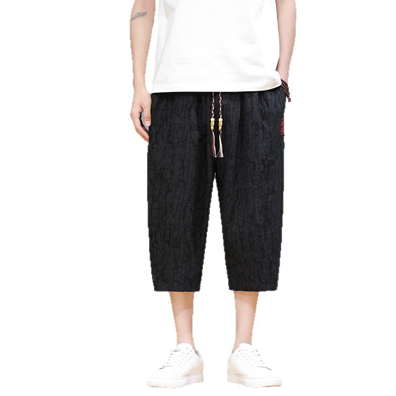Linen Capri Pants Men's Summer