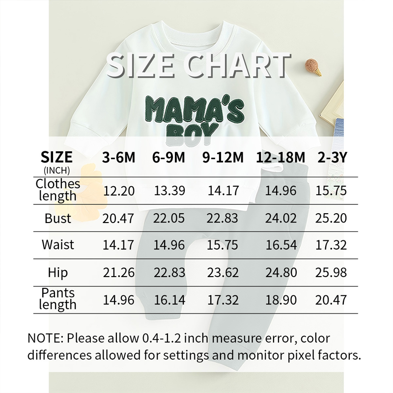 Baby Boy's Sweatshirt Set, 2-Piece, Round Neck